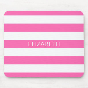 Mousepad Cor-de-rosa quente nº 2 Monograma de distribuiç