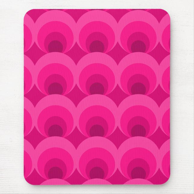 Mousepad Cor-de-rosa retrô inspirado (Frente)