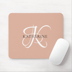 Mousepad Cor-de-rosa-rosa-pincel do script Elegante moderno