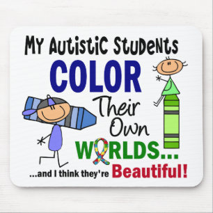 Mousepad COR do autismo SEUS PRÓPRIOS estudantes dos MUNDO