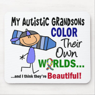 Mousepad COR do autismo SEUS PRÓPRIOS netos dos MUNDOS