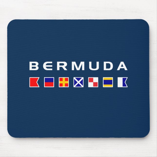 Mousepad Cor escura marítima de bandeiras de sinal náutico (Frente)