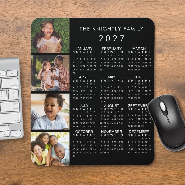 Mousepad Cor Personalizada da Família de Calendários 2023 4 (Criador carregado)