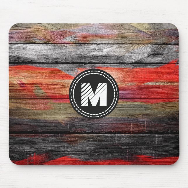 Mousepad Cor Pintada Parede Madeira 6 (Frente)