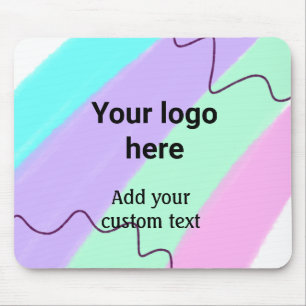 Mousepad Cor simples pastel adicione seu logotipo texto per