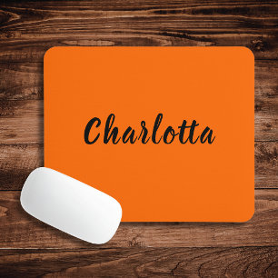 Mousepad Cor Sólido Laranja Neon Sunset Personalizada