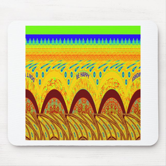 Mousepad Cor Tradicional Africana verde ouro (Frente)