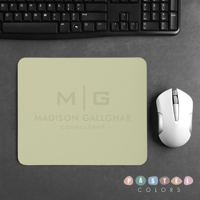Mousepad Cor Verde do Sage do Pastel de Luz Sólida (Solid Soft Light Pastel Sage Moss Green Color Mouse Pad
)
