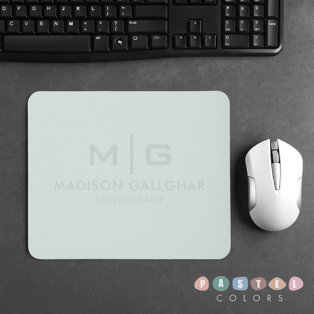 Mousepad Cor Verde do Sage do Pastel de Luz Sólida (Solid Soft Light Pastel Sage Moss Green Color Mouse Pad
)