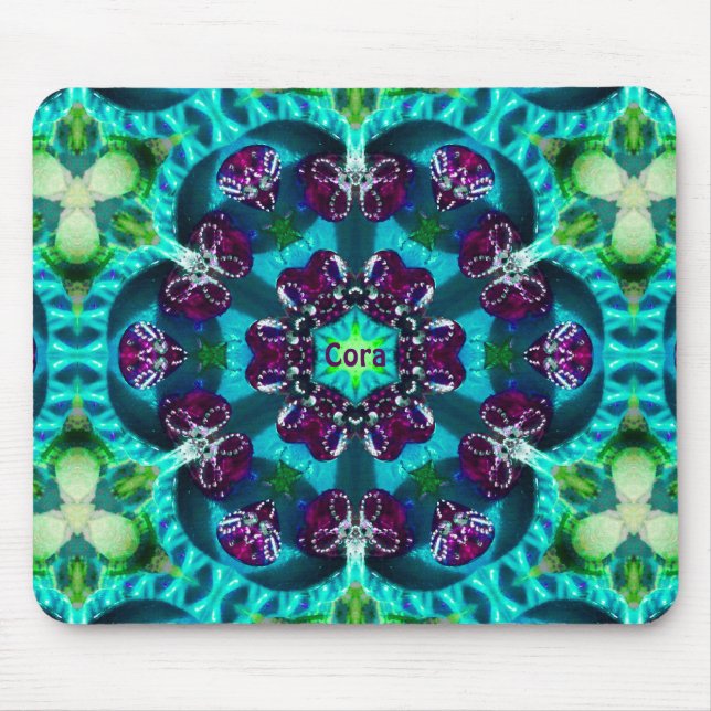 Mousepad CORA ~ Padrão de Gliteria Doce ~ Personalizado ~ (Frente)