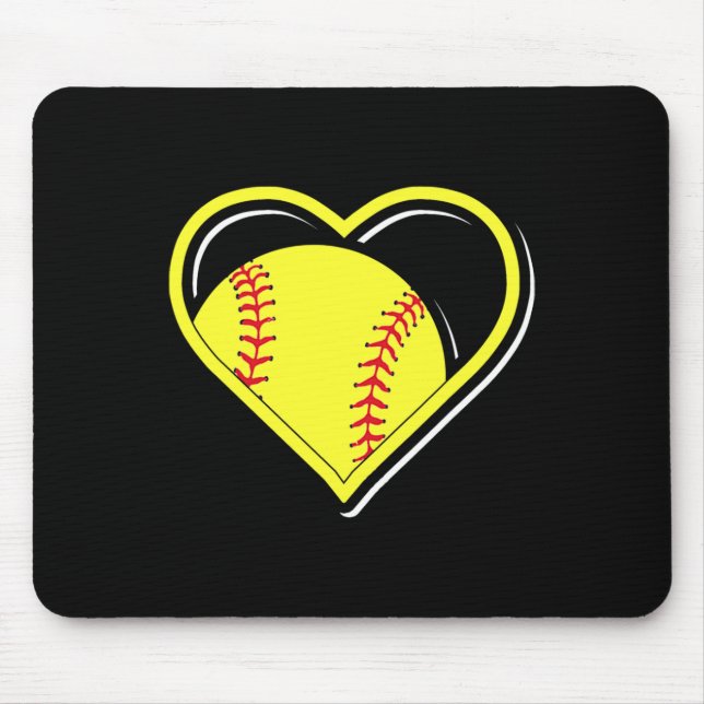 Mousepad Coração Amarelo Softll Para Amantes do Softll  (Frente)