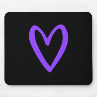 Mousepad Coração Amor Retro Vintage Pequeno Coração Roxo Va