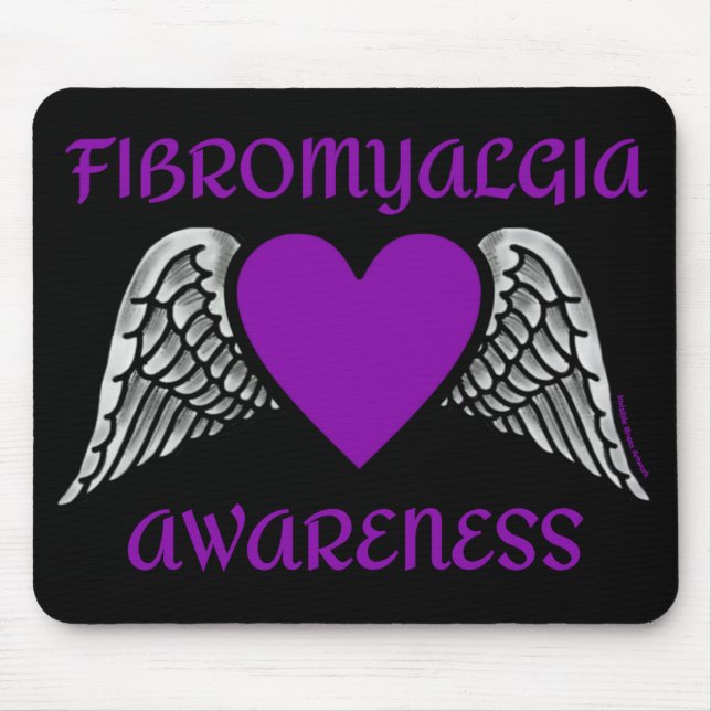 Mousepad Coração/Asas...Pad de Rato Fibro (Frente)