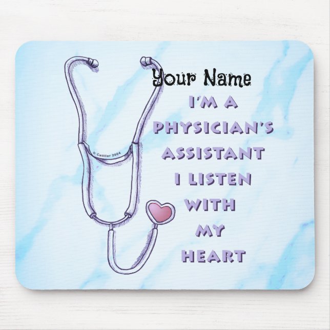 Mousepad Coração Assistente de Médico (Frente)