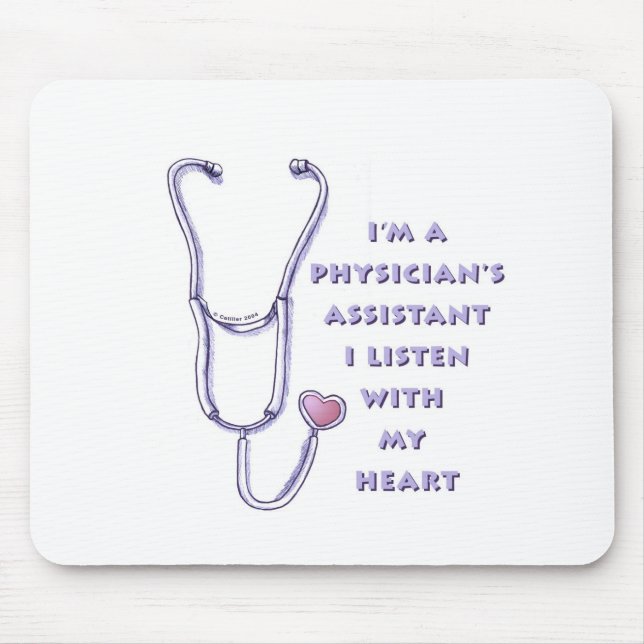 Mousepad Coração Assistente de Médico (Frente)