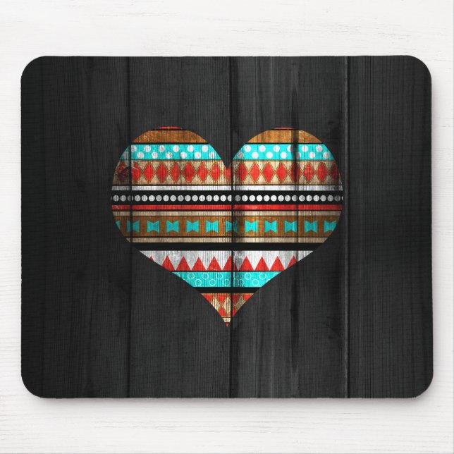 Mousepad Coração asteca (Frente)