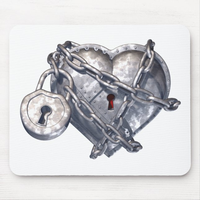 Mousepad Coração blindado (Frente)