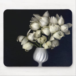 Mousepad "Coração branco em preto"