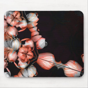 Mousepad "Coração branco em preto do sol"