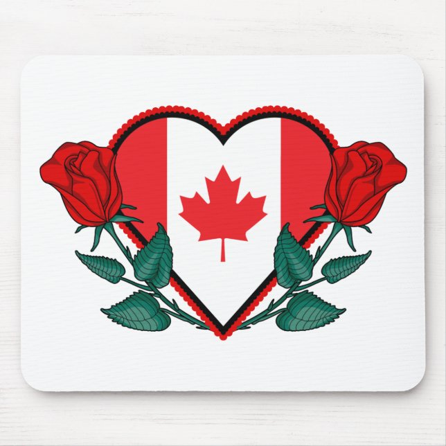 Mousepad Coração Canadá (Frente)