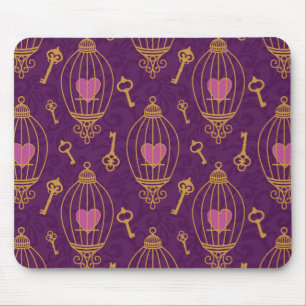 Mousepad Coração-chave-teste padrão