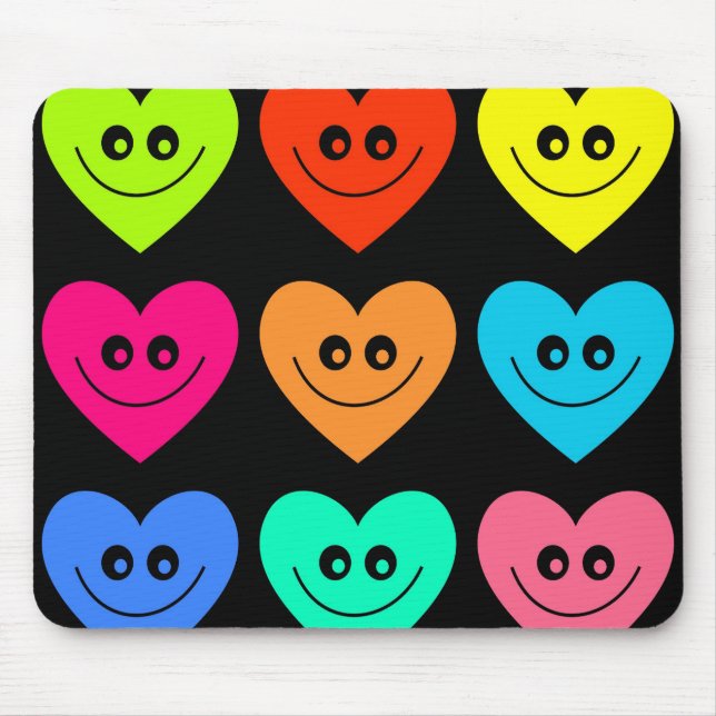 Mousepad Coração colorido (Frente)