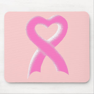 Mousepad Coração cor-de-rosa da fita