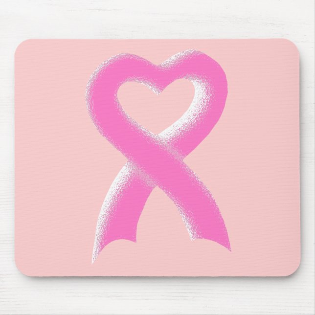 Mousepad Coração cor-de-rosa da fita (Frente)