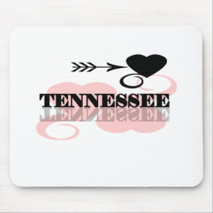 Mousepad Coração cor-de-rosa Tennessee
