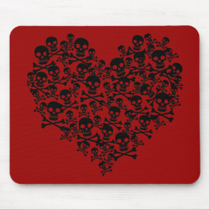 Mousepad Coração Crânio