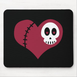 Mousepad Coração Crânio