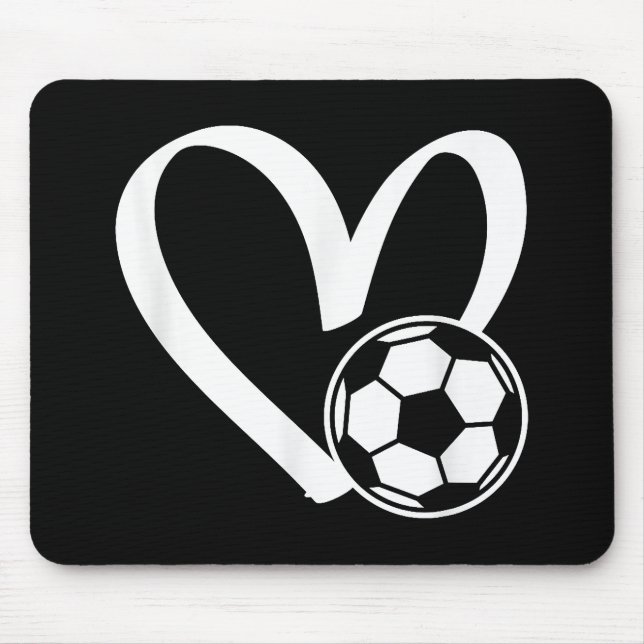 Mousepad Coração da Bola do Futebol (Frente)