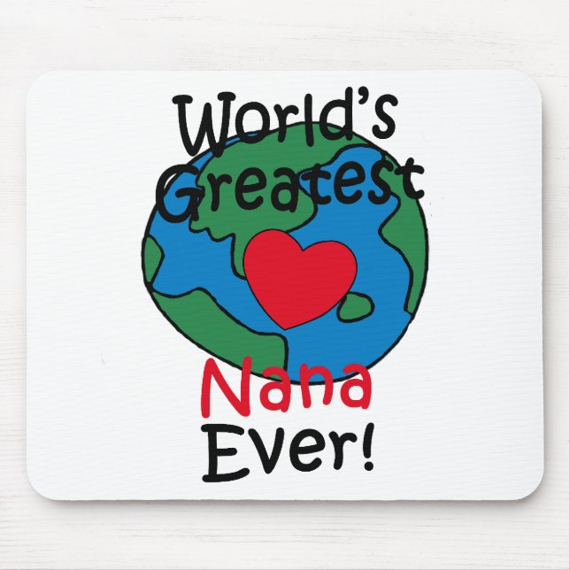 Mousepad Coração da Nana do mundo o grande (Frente)