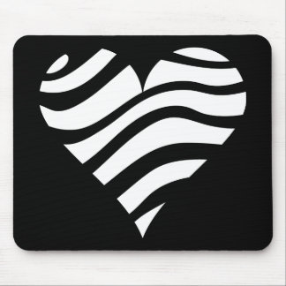 Mousepad Coração da zebra