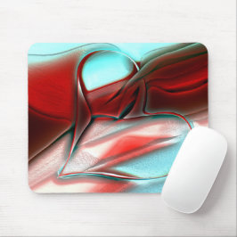 Mousepad Coração das linhas de cristal sobre a textura aren