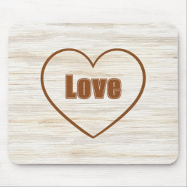 Mousepad Coração de Amor Marrom
