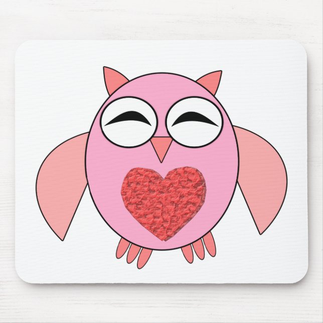Mousepad Coração de Amor Rosa (Frente)
