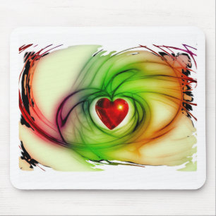 Mousepad Coração de arte moderna, dons de padrão de amor ch