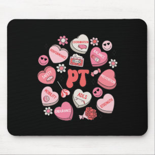 Mousepad Coração de Candy Dia dos Namorados Groovy Fisioter