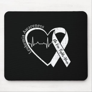 Mousepad Coração de Consciencialização da Leucemia Laranja
