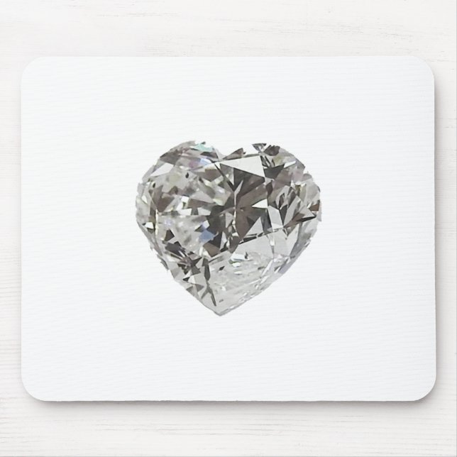 Mousepad Coração de diamante brilhante (Frente)