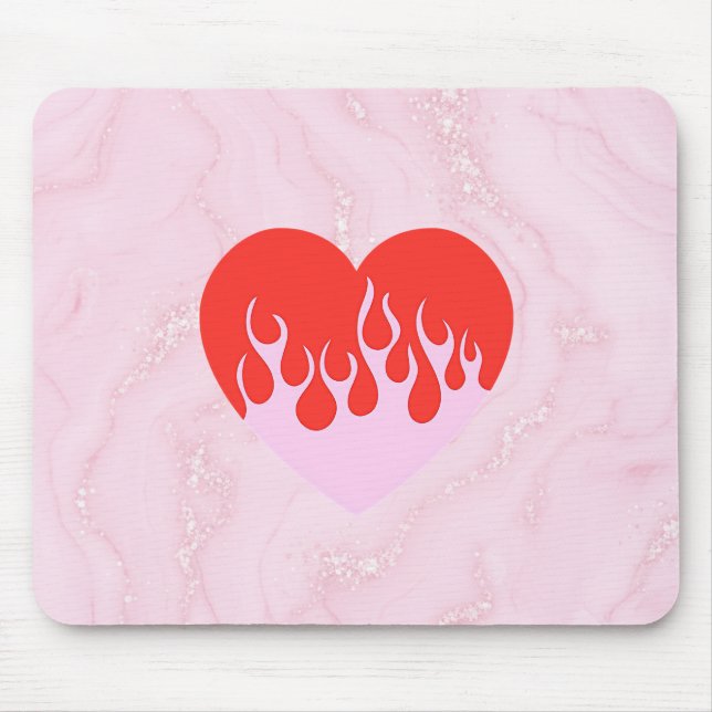 Mousepad Coração de Fogo (Frente)