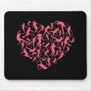 Mousepad Coração de Futebol Feminino - Jogadoras
