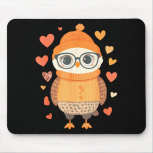 Mousepad Coração de Meninas Amantes de Coruja Dia dos Namor