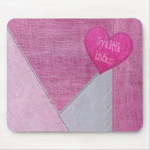 Mousepad Coração de Negação Rosa com Pad de Mouse de Co