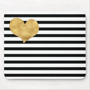 Mousepad Coração de ouro no estilo francês