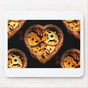 Mousepad coração de steampunk