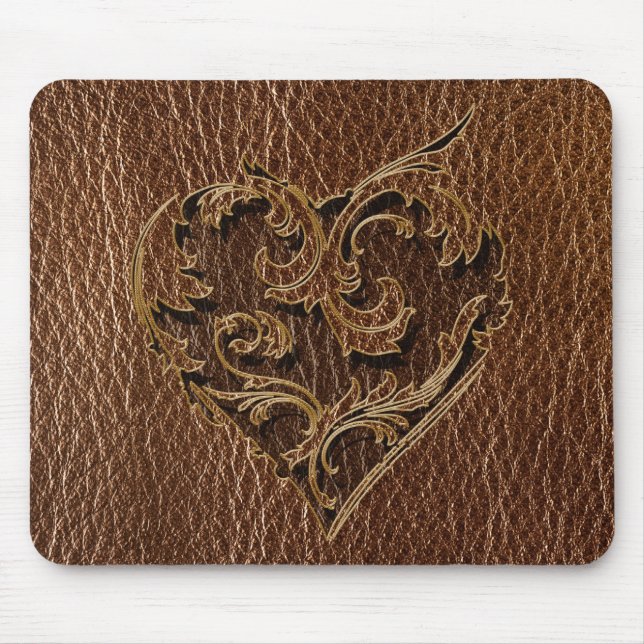 Mousepad Coração do Couro-Olhar (Frente)