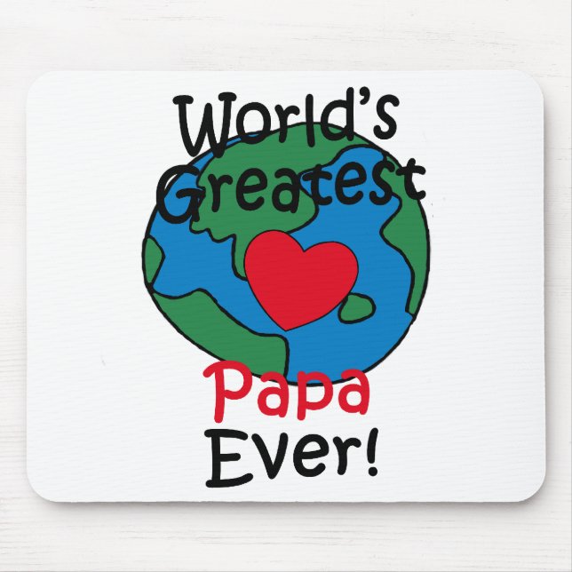 Mousepad Coração do Melhor Papai do Mundo (Frente)