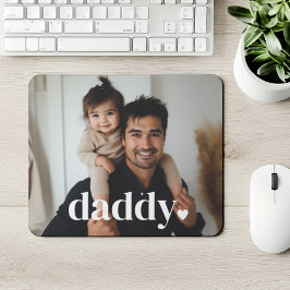 Mousepad Coração do pai - Foto do primeiro Dia de os pais